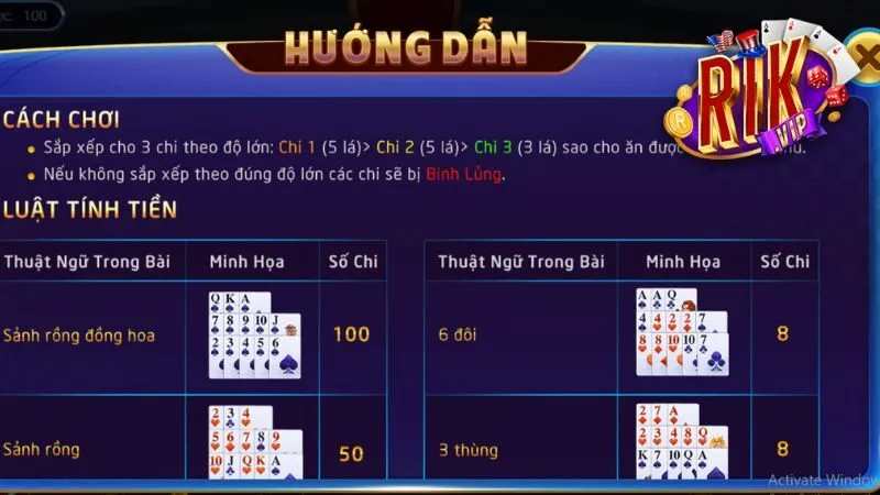 Luật chơi Mậu Binh